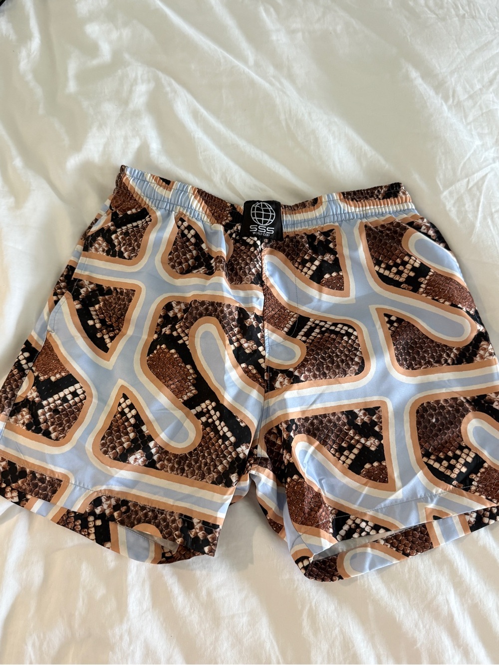 Brown Patterned Men’s Swim Hybrids